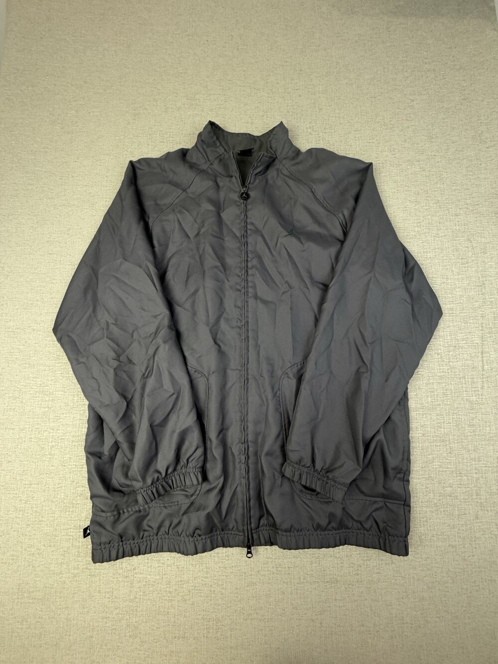 Nike Air Jordan 20th Anniversary Windbreaker Jacket Gray XL 2005 Full Zip